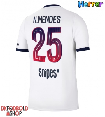Paris Saint-Germain Nuno Mendes #25 Udebanetrøje 2026-27 Kort ærmer Paris Saint-Germain Nuno Mendes #25 Udebanetrøje 2026-27 Kort ærmer